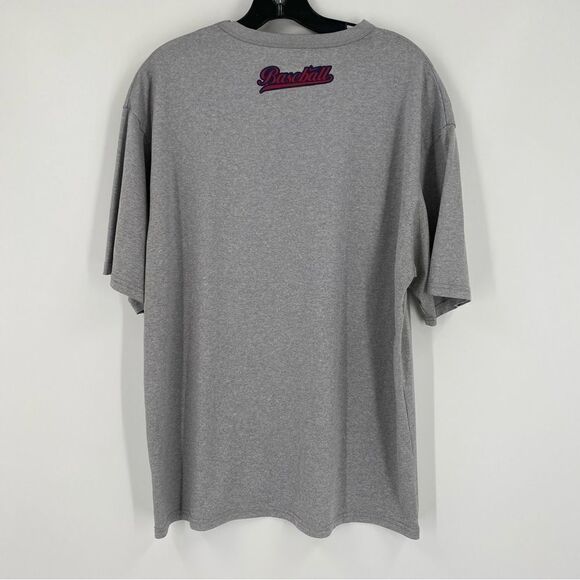 Nike Fit Dry Men’s Baseball Short Sleeve Crew Neck Gray Shirt size L - Picture 3 of 3